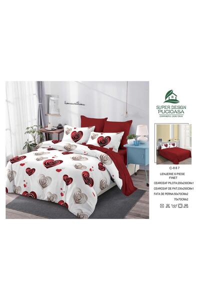 ANATOLIATEKSTILE Finet 6 Piece Duvet Cover Set , Complete Bed Set 2 People 20...