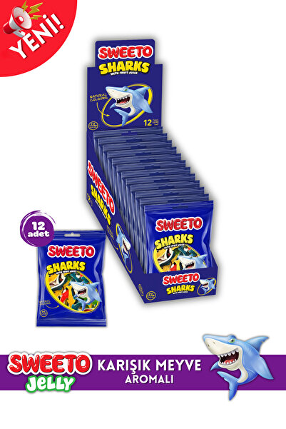 SWEETO Jelly Sharks / Köpekbalığı 80g x 12