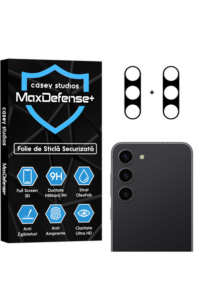 Casey Studios Set 2x Folie Camera Samsung Galaxy S23/S23 Plus, Anti Zgarietur...
