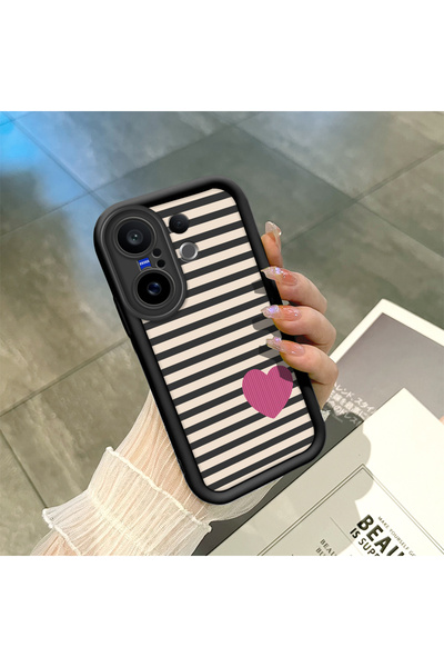 ucuc غطاء سيليكون أسود متوافق مع هاتف Vivo X200 Fe، مقاوم للصدمات مع حماية لل...