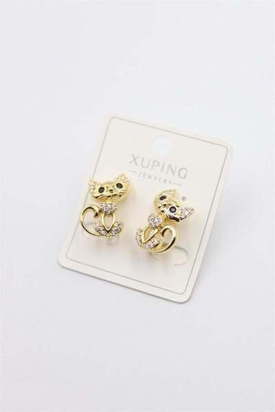 MENESSA Cat Earrings - Gold