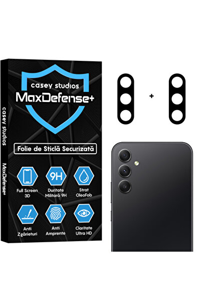 Casey Studios Set 2x Folie Camera Samsung Galaxy A34 5G, Full Cover, Anti Zga...