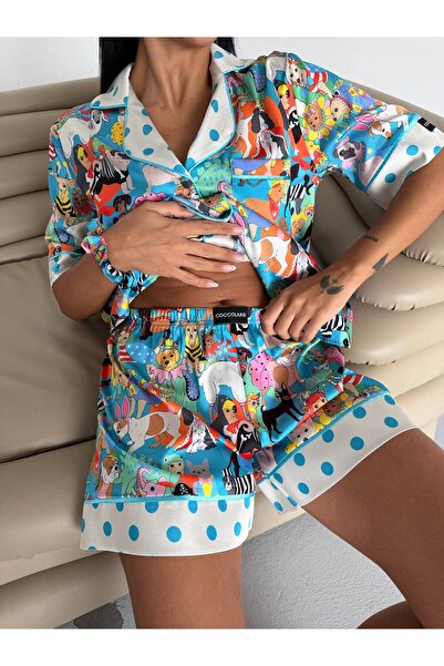 PI Kısa kollu şortlu pijama takımı