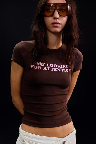 Bershka Kısa kollu baskılı tişört