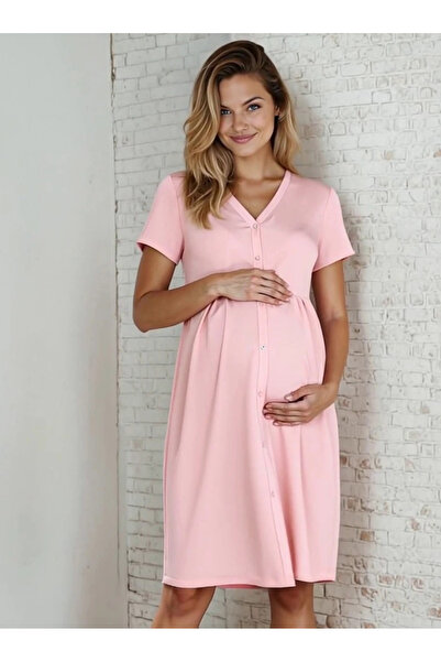 Formommy Camasa de maternitate si alaptare Pink, inchidere completa cu nastur...