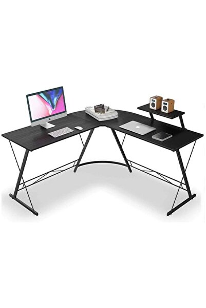 Arabest Desktop Computer Desk Home Game Desk with Large Monitor Stand Save Sp...