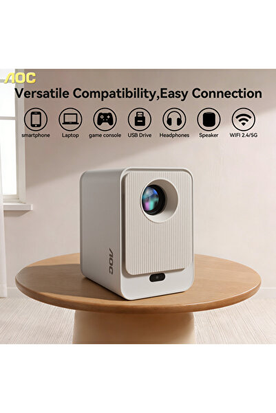 Aoc جهاز عرض 9000 لومن بدقة 1080 بكسل، محكم الإغلاق بالكامل، مع ضبط تلقائي لل...