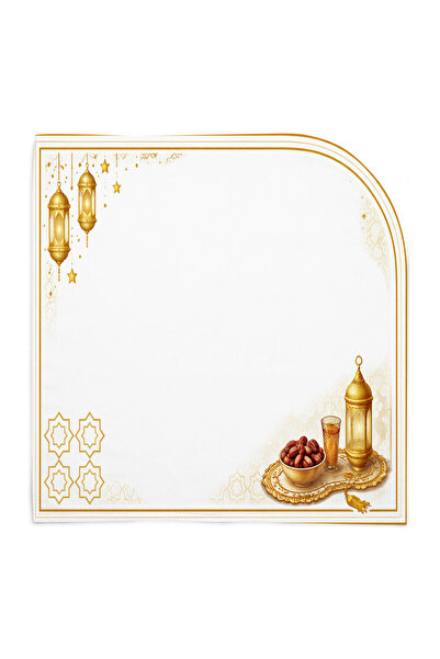 Markaev طقم مناديل رمضان غير متماثل مكون من قطن قطع، كل قطعة تحتوي على 4 مناديل