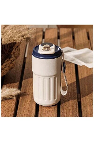 Arabest كوب قهوة معزول للسفر بسعة 450 مل مع شاشة عرض درجة الحرارة، مصنوع من ا...