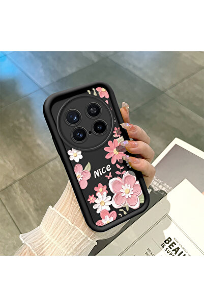 ucuc غطاء سيليكون أسود متوافق مع هاتف Vivo X200 Pro، مقاوم للصدمات مع حماية ل...