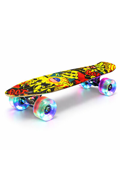 RCO Penny board cu roti din silicon luminoase LED – stabil, usor si ideal pen...
