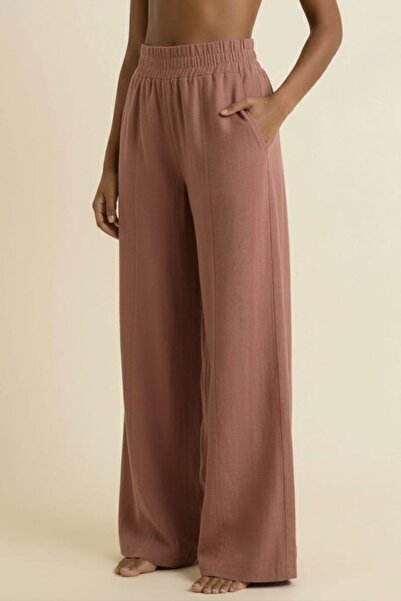 Avatar Rose Dry High Waist Elastic Waist Pocketed Wide-Leg Summer Women's Lin...