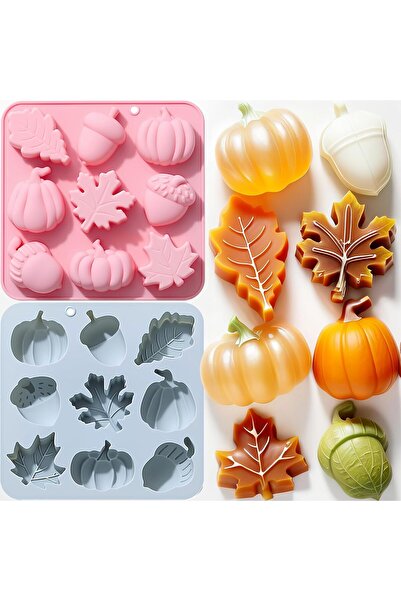 Arabest Thanksgiving Fall Theme Silicones Mold,Maple Leaf Pumpkin Acornshape ...
