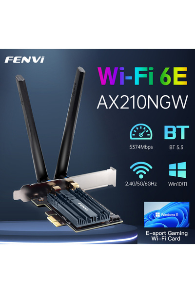 Choice FV-AXE3000 FENVI WiFi 6E AX210 PCI-E Adapter 5374Mbps BT 5.3 Tri-band ...