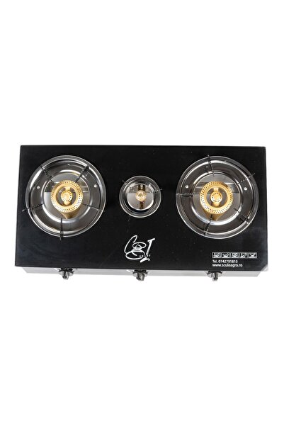 COBI SMART® Aragaz pe gaz cu blat din sticlă securizată, 3 arzătoare, aprinde...