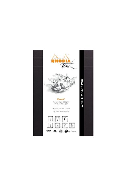 Rhodia White Maya Pad A5 Touch Layout