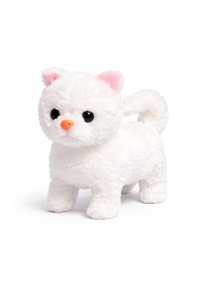 Prlk toys Pilli Yürüyen Peluş Kedi Oyuncak – Sevimli Hareketli Peluş Kedi