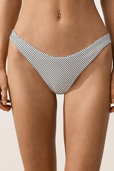 Oysho U kesim puantiyeli jakarlı bikini altı