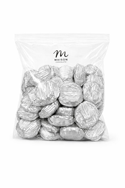 Maison Premium Gümüş Folyo Baton Çikolata 1000 gr İkramlık Paketli Çikolata