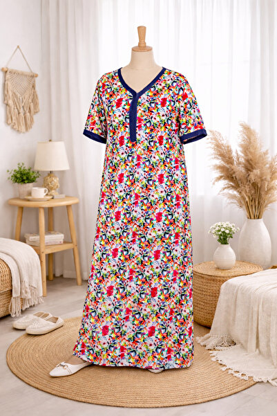 MORRISSA Jalabiya For Women Beautiful Cotton Material Half Sleeve Maxi For Da...