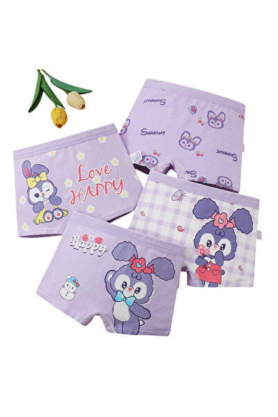 Bidani Pure Cotton Soft Comfort Panties – 4 PC Girl - 2Y to 9Y