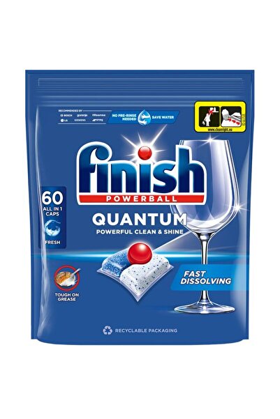 Finish Quantum Dishwasher Detergent, 60 Tablets
