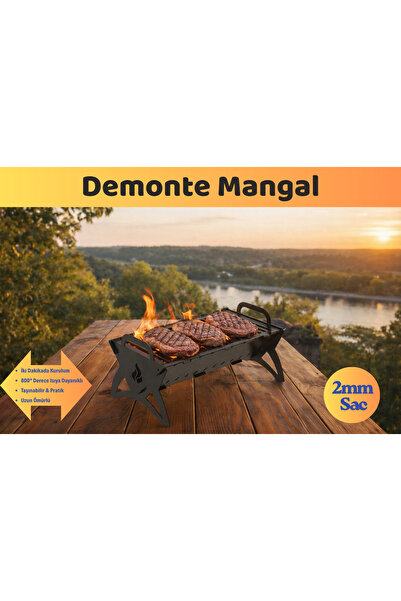 YUKA Design Mangal - Demonte Mangal- Taşınabilir Mangal - Şık - Dayanıklı - 3...