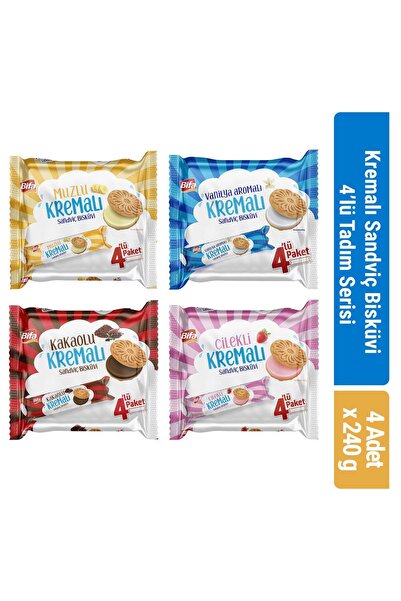 Bifa Kremalı Sandviç Bisküvi 4’lü Tadım Serisi