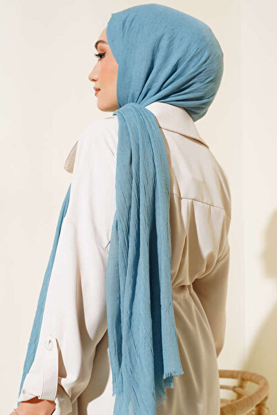 Madame Polo Lorena - - Bamboo Kraş - Shawl - Sky Blue