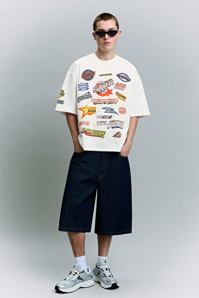 Bershka Kısa kollu baskılı tişört