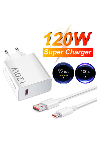 Choice1 شاحن USB فائق السرعة بقوة 120 واط، مزود بقابس أوروبي وكابل بطول 1 متر...