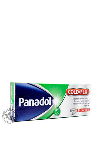 Panadol أقراص خضراء لعلاج البرد والإنفلونزا، ٢٤ قرصًا