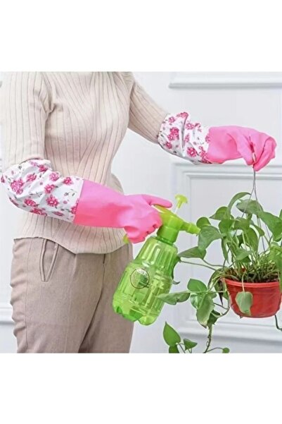 silver zenn Long Dishwashing and Cleaning Gloves