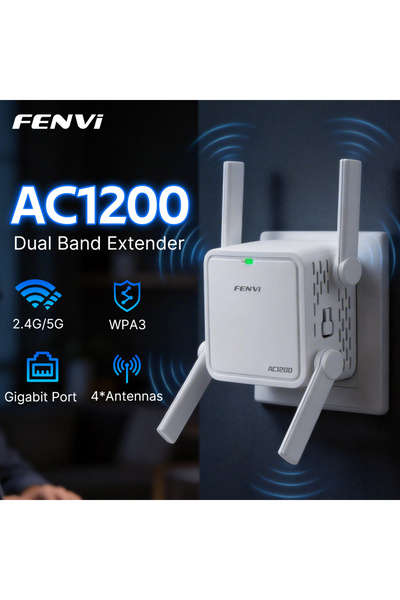 Choice موسع نطاق واي فاي FENVI AC1200R ثنائي النطاق بتردد 2.4 جيجاهرتز و5 جيج...