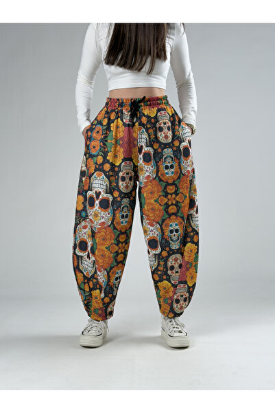 COCOPELLI Ethnic Skull Patchwork Women's Trousers Coc2961