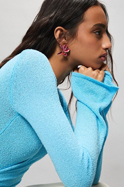 Bershka Çiçek küpe