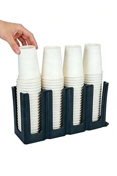 Generic حامل أكواب بأربعة أقسام، منظم أكواب وأغطية، موزع أكواب قهوة، حامل أكو...