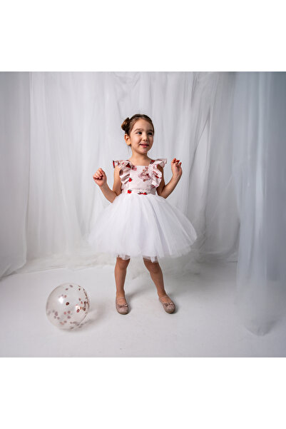 Coolimino فستان بناتي من ستروببيري دي منقوش توتو تول