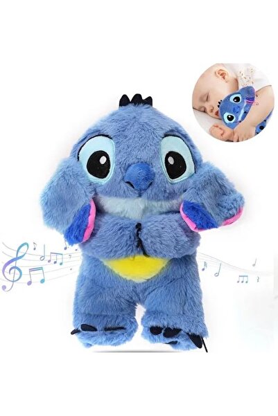 GIA'S WORLD Jucărie de pluș Stitch 28 cm – pluș interactiv care respiră, lumi...
