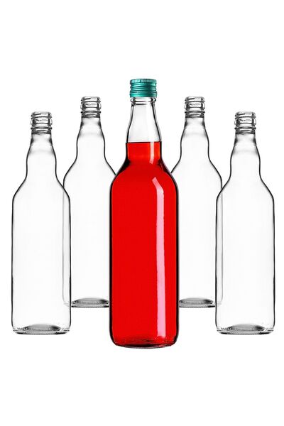 KADAX Sticlă de sticlă cu capac verde, 700 ml, 10 bucăți