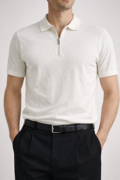 inpool Erkek, yarım fermuarlı, yumuşak dokulu, Yazlık-baharlık, triko, Polo Y...