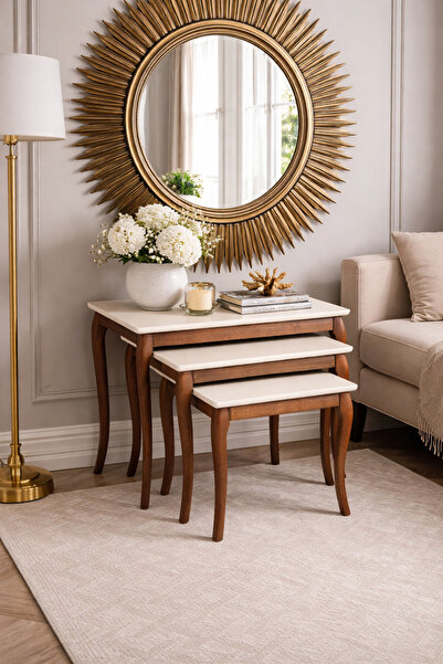 FAMİ HOME |Pesaro 3’lü İç İçe Modern- Avangard Zigon Sehpa