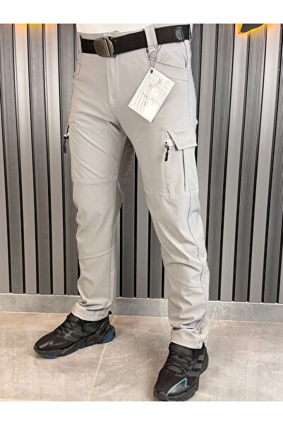 barozzi Erkek tactical outdoor extra kargo cepli gri pantolon su itici shotf ...