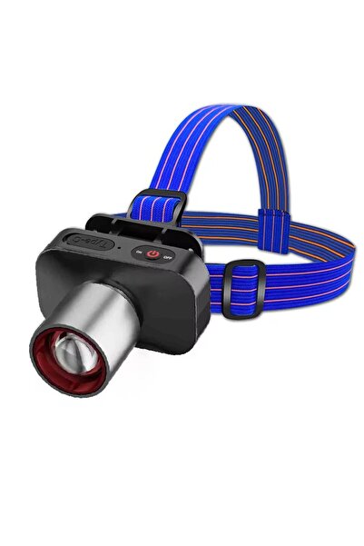 HI SHEEN Lanternă frontală reîncărcabilă, cu zoom telescopic, 3 moduri, imper...