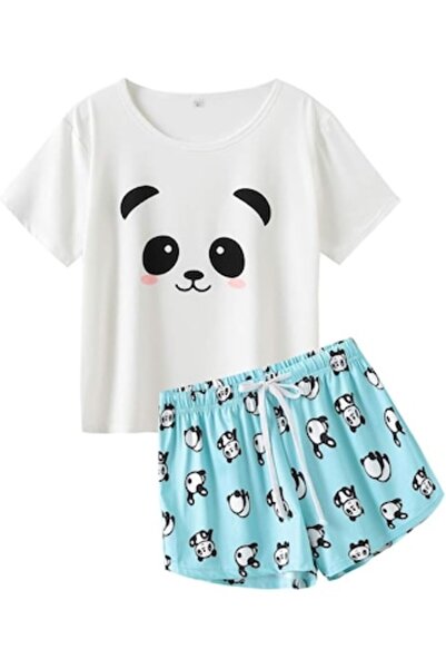 DELPI Summer Women's Pajama with Panda Print