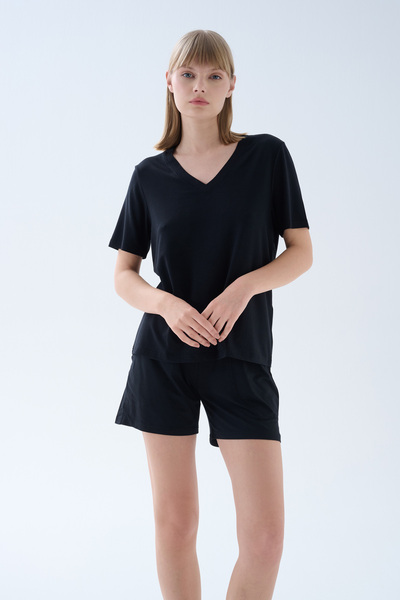 Hays Kadın Modal Kısa Kollu V Yaka T-shirt