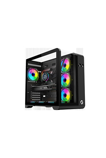 GAMEON INFINITY Series ARGB ATX Mid Tower Gaming PC Case - Black (7 ARGB Fans...