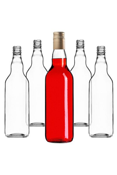 KADAX Sticlă de sticlă cu capac lung auriu, 700 ml, 10 bucăți