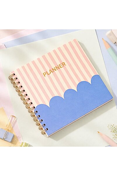 Lizy Spiral Bound Timeless Planner - 19X19Cm - Motivation and Sticker Sheets