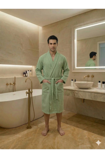 nf natural fabrica تصميم قطن مع قماش بيكي رداء حمام (صيف-شتاء)